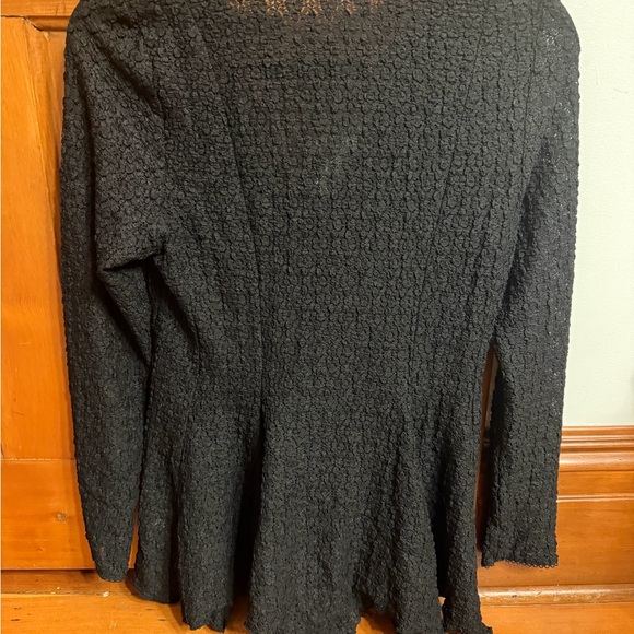 Free People Black Textured Button-Up Cardigan - Picture 2 of 5